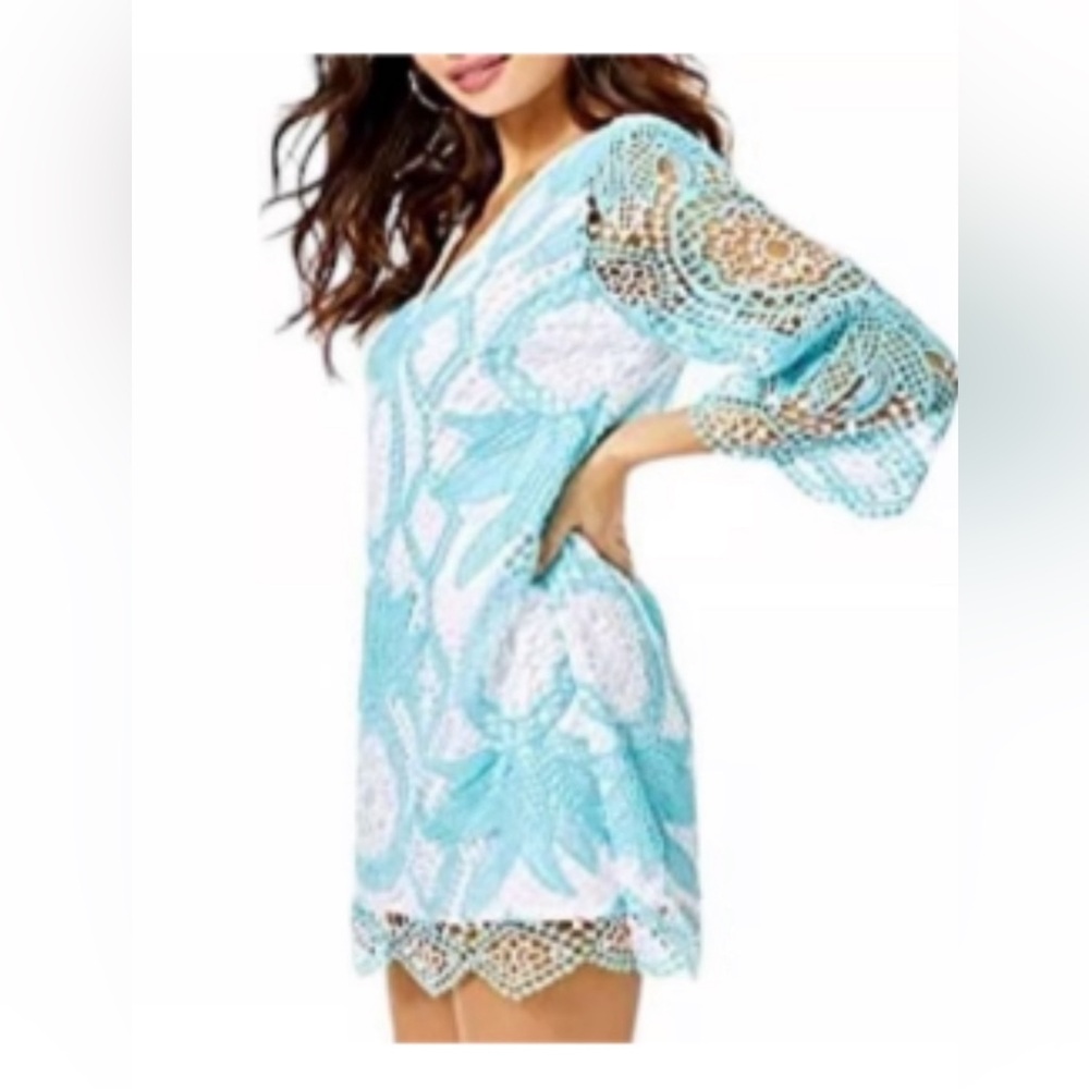 Lilly Pulitzer Lottie Crochet Romper, sz 10